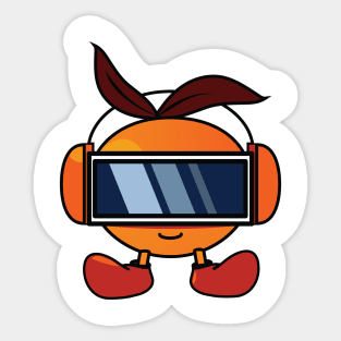 orange vr Sticker